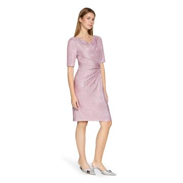 Etuikleid mit 1/2 Arm, rosé/silver