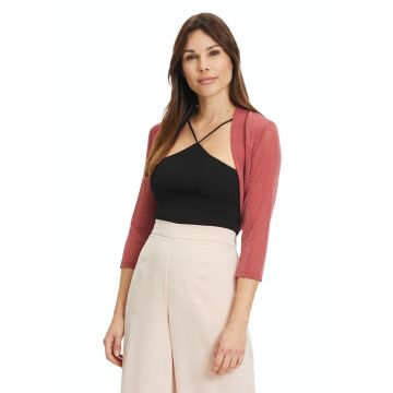 Bolero mit Lurex, red/silver