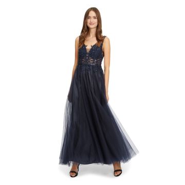 Ballkleid, salute-grau