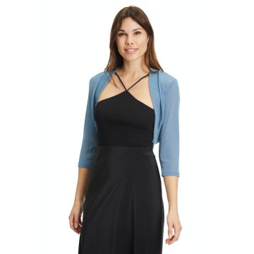 Bolero mit Lurex, light blue/silver