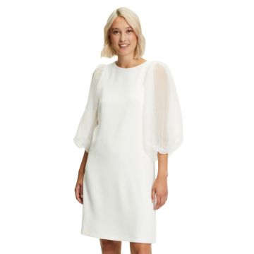 Etuikleid mit Puffärmel, ivory white