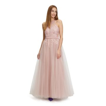 Abendkleid, Tüll, foggy rose