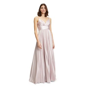 Abendkleid mit Plisseerock, rosé