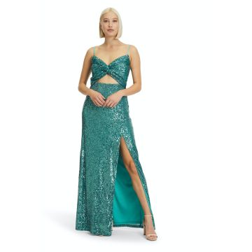 Paillettenkleid, agate green