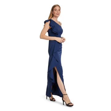 Abendkleid mit Volants, blue
