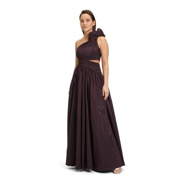 Abendkleid aus Taft, deep berry