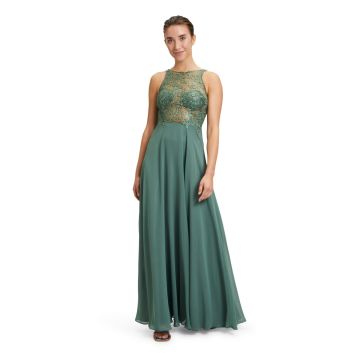 Abendkleid mit Spitze dark sage