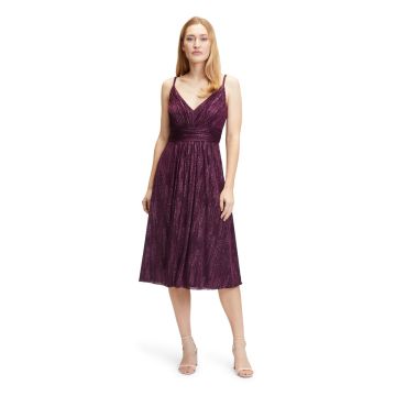 Maxikleid, shiny aubergine
