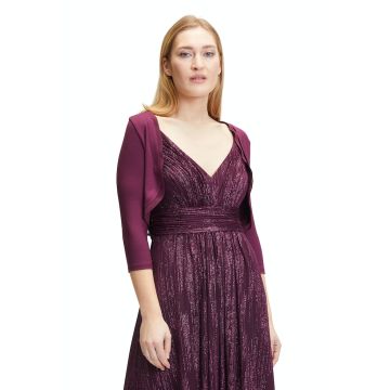 Bolero mit Chiffonkante, shiny bordeaux
