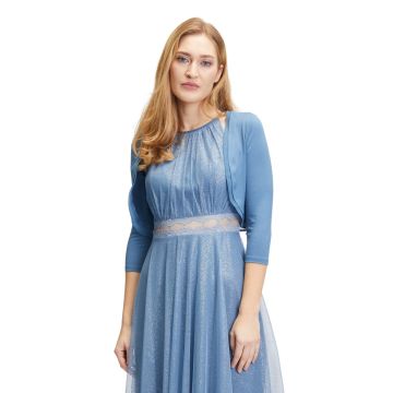 Bolero mit Chiffonkante, hushed blue