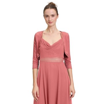 Bolero mit Chiffonkante, bright rust