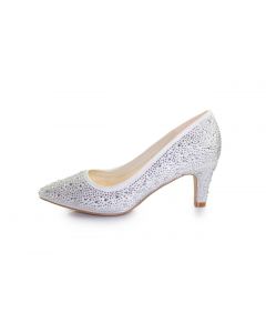 Pumps, ivory/zirkonia