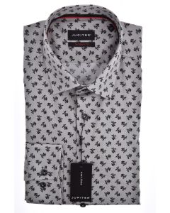 Hemd,modern fit,grey/black/print