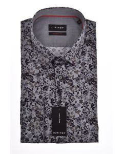 Hemd,modern fit,grey/navy/print
