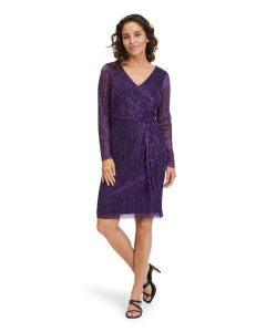 Festkleid mit Arm, pink/black