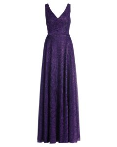 Abendkleid mit Lurex, pink/black
