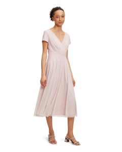 Maxikleid mit Glitzer, cream/silver