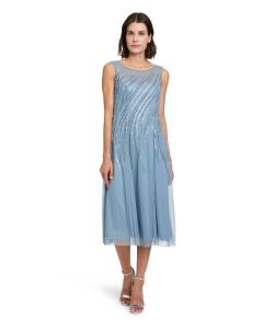 Festkleid mit Pailletten, blue/silver