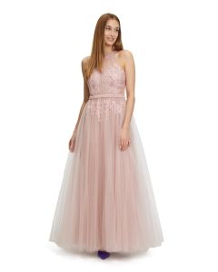 Abendkleid, Tüll, foggy rose
