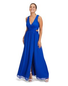 Abendkleid mit Cut-Outs, juwel blue