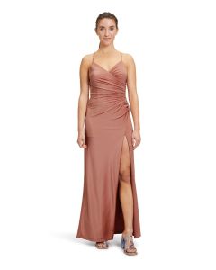 Jerseykleid mit Schlitz, vintage flower