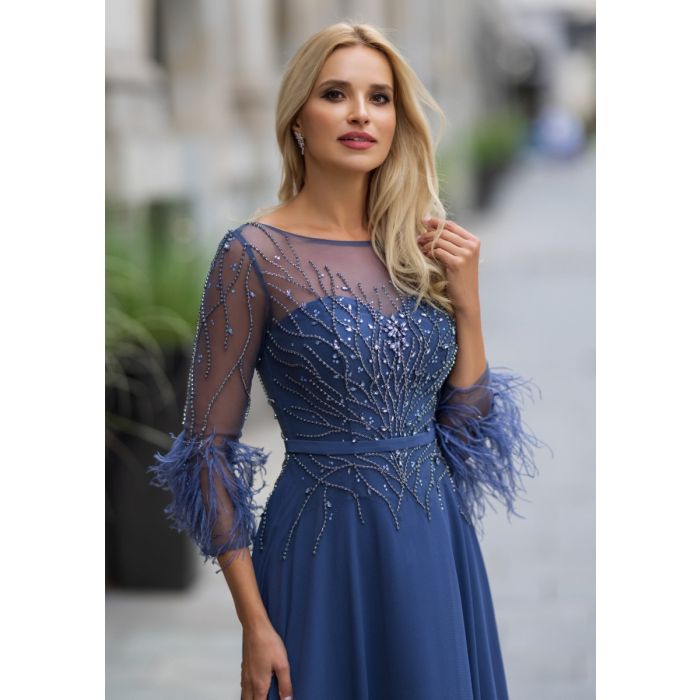 Abendkleid, indigo