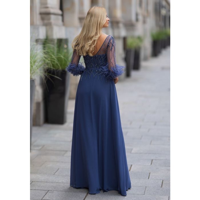 Abendkleid, indigo