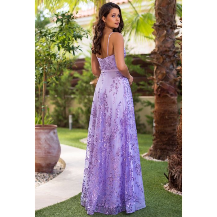 Abendkleid, glitter lavender snow