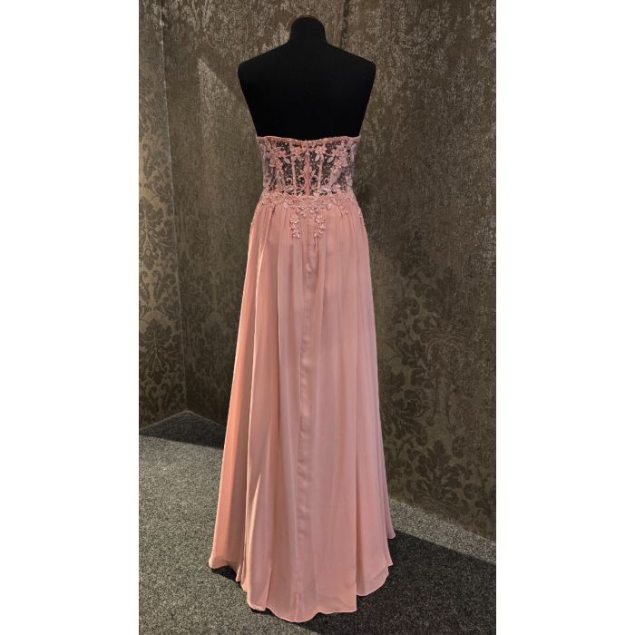 Abendkleid mit Stickerei, pale mauve
