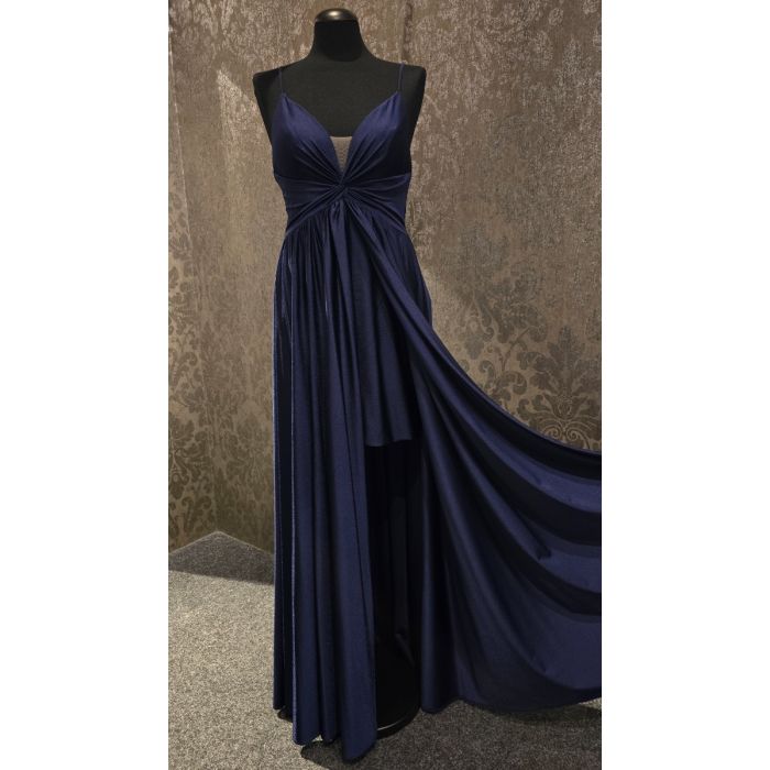 Abendkleid mit kurzem Unterrock, navy