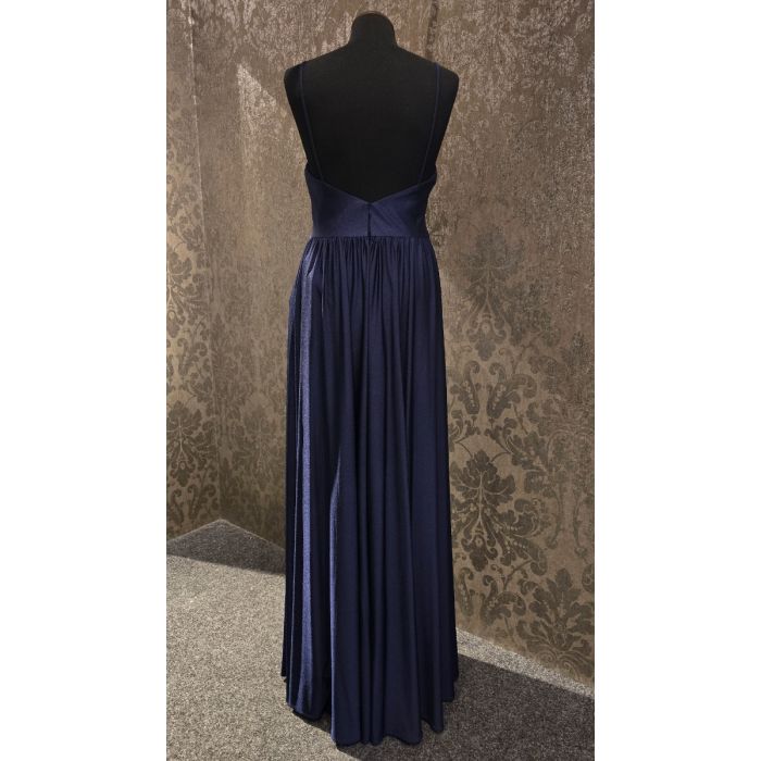 Abendkleid mit kurzem Unterrock, navy