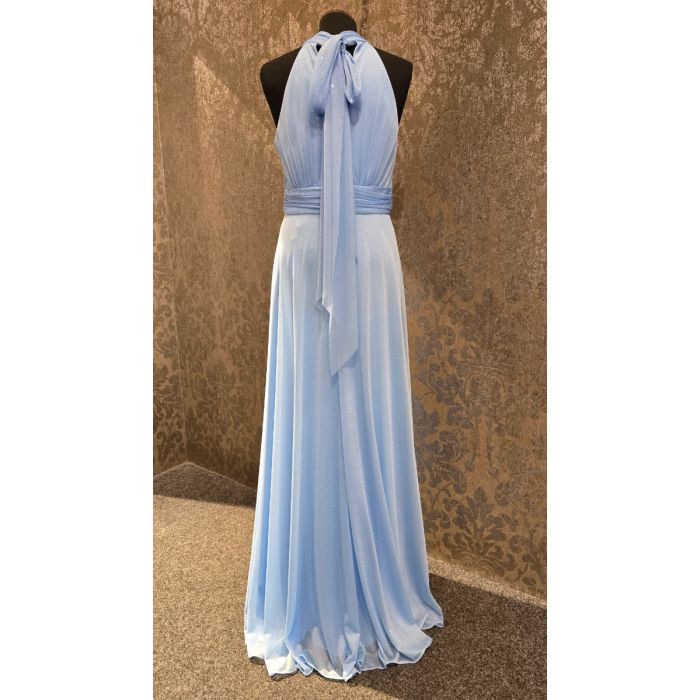Abendkleid, light blue/glitter