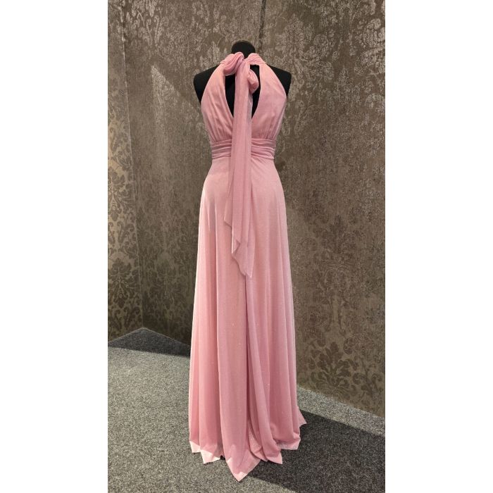 Abendkleid, light rose/glitter