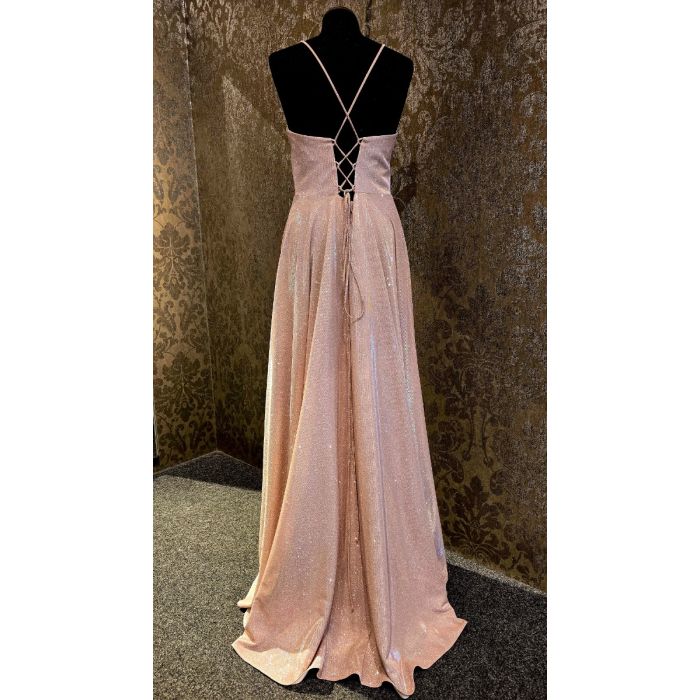 Abendkleid, rose/glitter