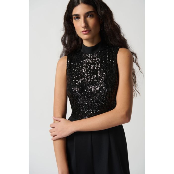 Overall mit Pailletten, black