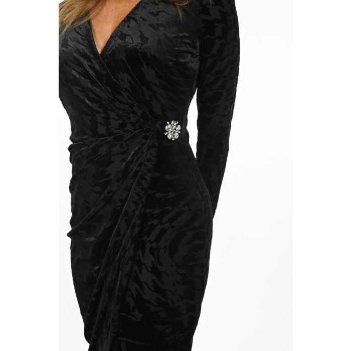 Samtkleid, black