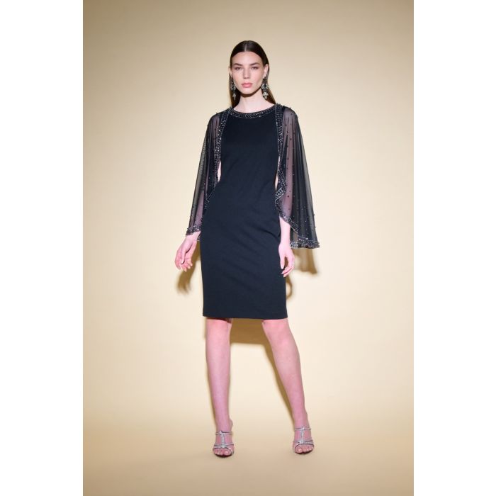Kleid mit Umhang, midnight blue