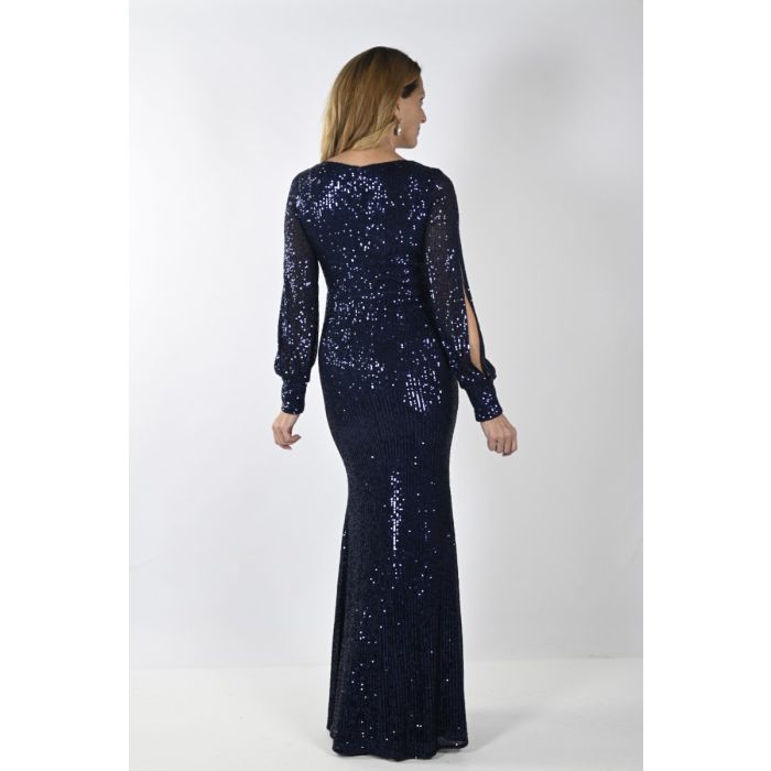 Pailettenkleid, navy