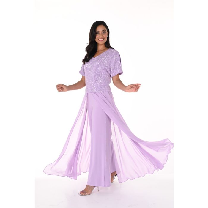 Hose mit Überwurf, amethyst