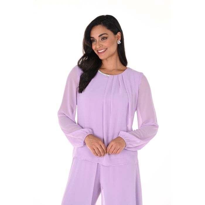 Chiffonbluse, amethyst