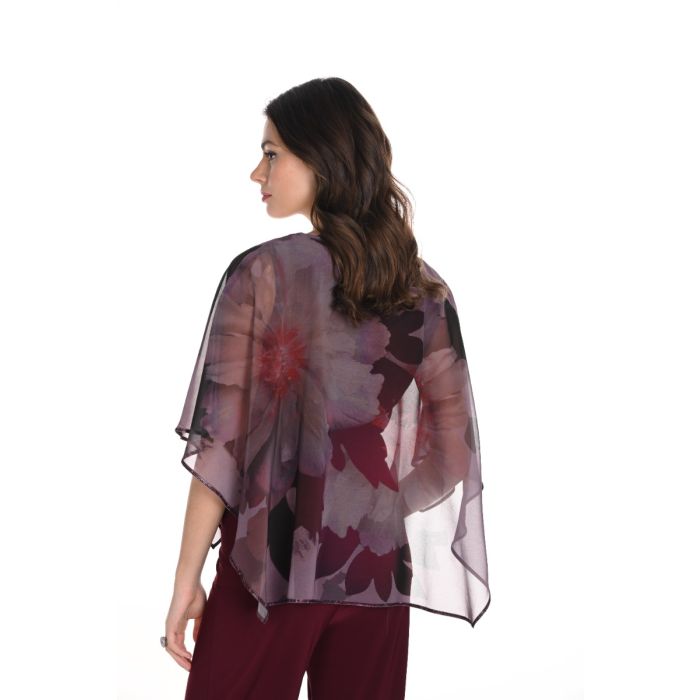 Da-Bluse mit Überwurf, burgundy/mauve