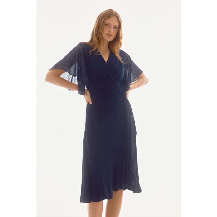 Jerseykleid mit Arm, mitternachtsblau