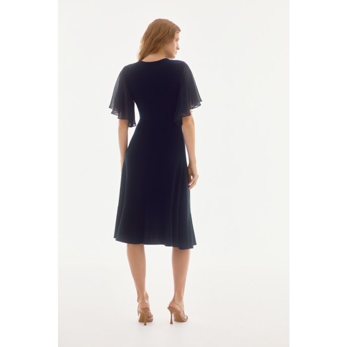 Jerseykleid mit Arm, mitternachtsblau