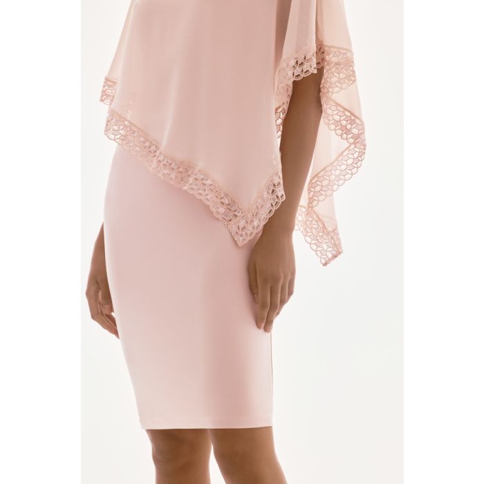 Kleid mit Überwurf, quarzrosa