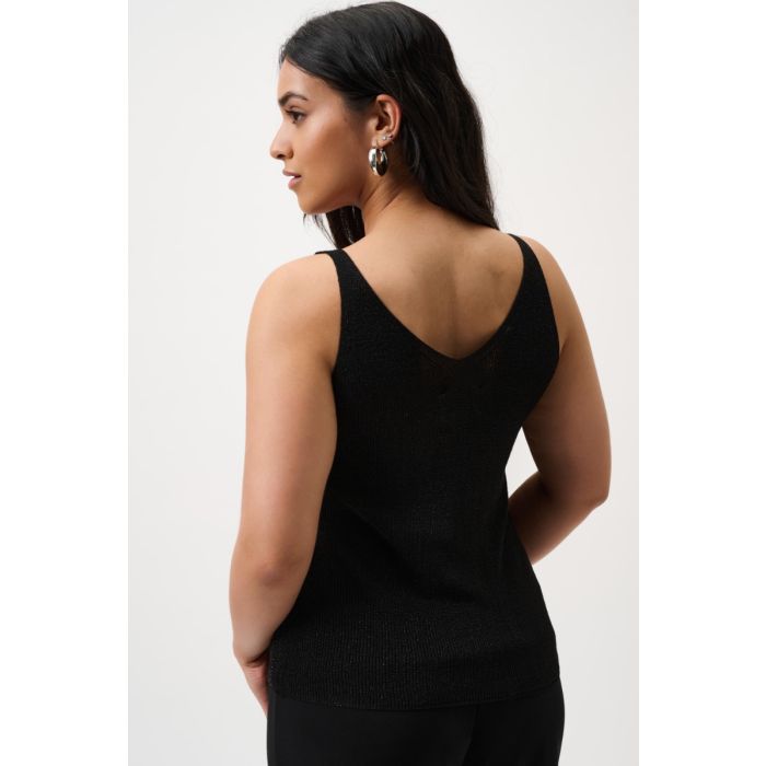 Da-Top mit Glitzer, black
