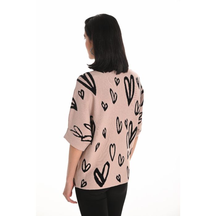 Da-Pullover, taupe/black