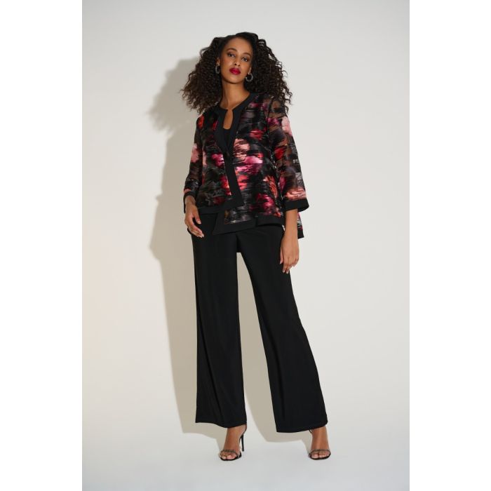 Swing-Jacket, Organza, black/red/multi