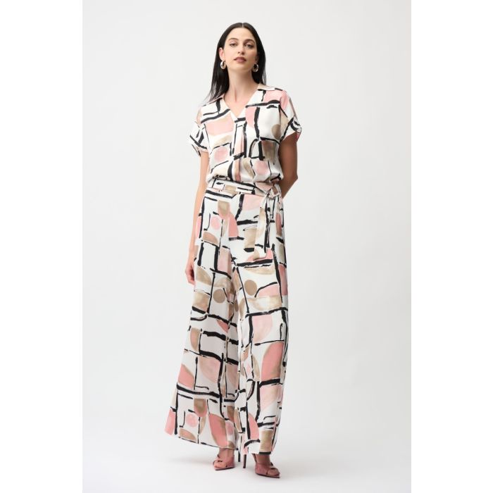 Da-Bluse, vanille/multi