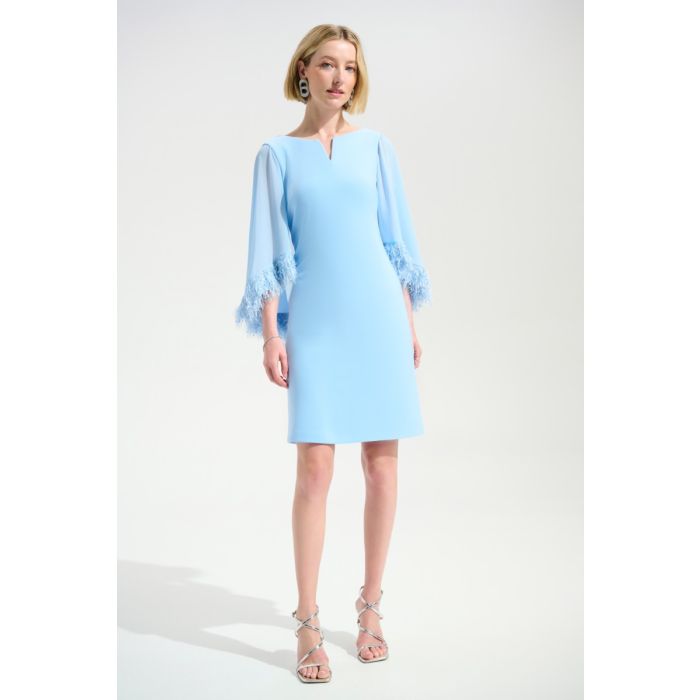 Kleid mit Überwurf, skyblue