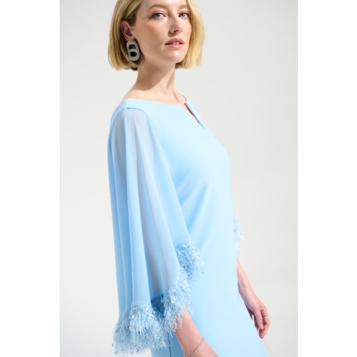 Kleid mit Überwurf, skyblue